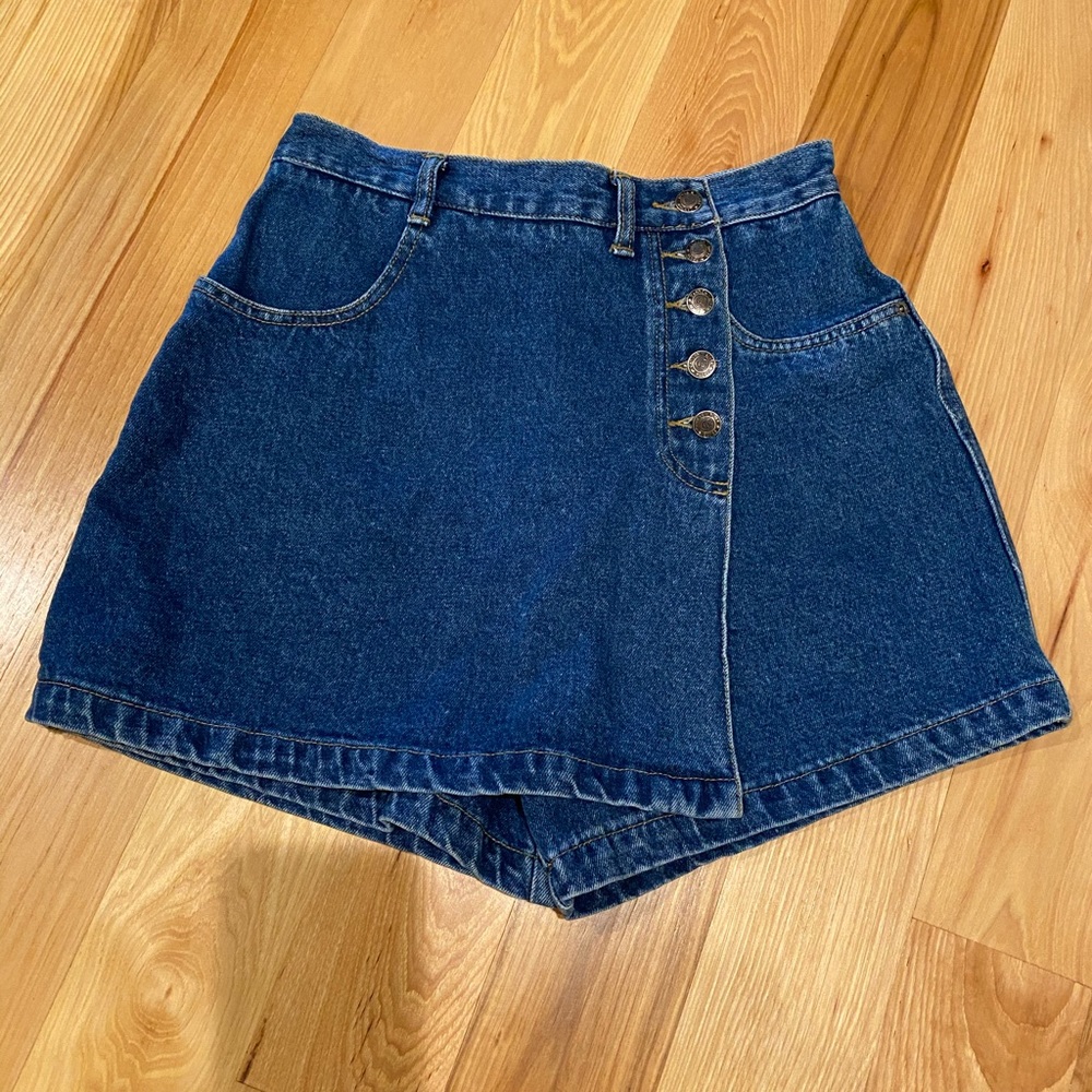 90s Vintage denim skort